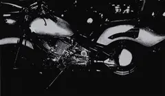 Untitled from Kiroku - Record No.6 (Motorcycle) by Daidō Moriyama, 2006, Screenprint on silver paper; numbered and signed '85/100...Daido' in ink on the lower margin, offered Aug 2023