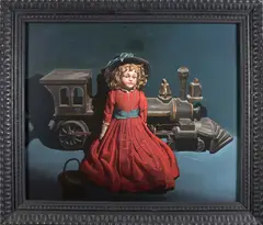 Priscilla Roberts, Antique Toys, oil on board