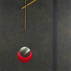 Eclipse In Red by Karl Momen, oil on canvas, sold Aug 2023