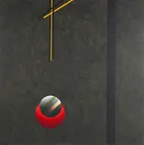 Karl Momen, Eclipse In Red, oil on canvas