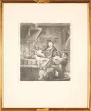 Jan Uytenbogaert (The Gold Weigher) (Bartsch/Hollstein 281) by Rembrandt Harmensz van Rijn, 1639, Etching and drypoint on paper; unsigned; posthumous impression, offered Aug 2023