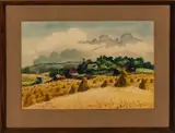 Adolf Dehn, Farm Scene, Color Collotype