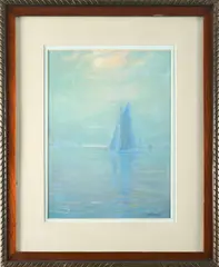 Eliot Candee Clark, Under Sail, pastel on paper/board