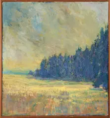 Gary Lundblad, Signed 'Gary Lundblad 8 - 85' (on reverse); inscribed 'GARY LUNdBLAd: Mt MAdONA Meadow' in another hand (on reverse); oil on canvas.