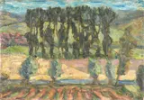 Morgan Russell, La Vallée du Serein, oil on canvas