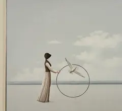 Pier Enrico Guzzi, Untitled, oil on masonite