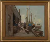 Arthur Diehl, Dock Workers, oil on canvas