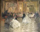 American School, Ballroom Dancers, oil on canvas