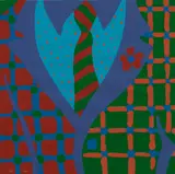 Clayton Pond, Flowering Woman and Flowering Man, 1969, Color screenprints on paper; each titled