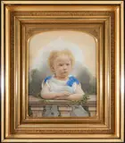 American School, Portrait of Pauline Anna Gehner, pastel on paper