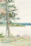 Charles Henry Benjamin, The Old Sentinel, watercolor on paper