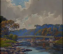 Charles Gordon Harris, signature scratched into paint?!, oil on board