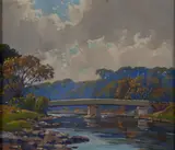 Charles Gordon Harris, signature scratched into paint?!, oil on board