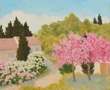Marie-Lucie Nessi-Valtat, French Floral Landscape, oil on canvas