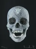 For the Love of God by Damien Hirst, c. 2007, Color screenprint on heavy paper/board; signed 'DamienHirst' in white crayon l.r, offered Aug 2023