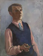 Hans Jüchser, Selbstbildnis, 1933, Öl auf Leinwand