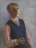 Hans Jüchser, Selbstbildnis, 1933, Öl auf Leinwand