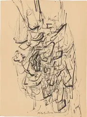 Philip Guston, Ohne Titel, 1954, Tusche auf festem Karton