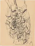 Philip Guston, Ohne Titel, 1954, Tusche auf festem Karton