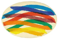 Piero Dorazio, Ohne Titel, 1966, Öl auf Leinwand (oval)