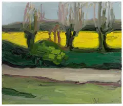 Rapsfeld by Klaus Fußmann, 1993, Öl auf Leinwand, sold Jul 2020