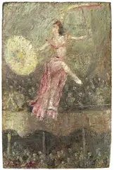 Josef Hegenbarth, Seiltänzerin, 1940, Öl auf Pappe