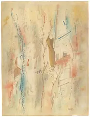 Wols, La lanterne, Um 1940, Aquarell und Tuschfeder auf Aquarellpapier
