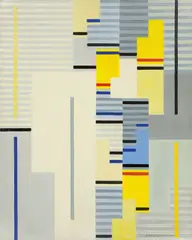 Composition # 34 by Adolf Fleischmann, 1954, Öl auf Leinwand, sold Jun 2017