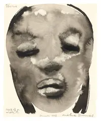 Marlene Dumas, Copy of a model“ (Naomi Campbell), 1996, Tuschpinsel, laviert, auf Arches-Velin