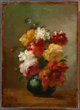 Blumenstrauß by Virgilio Narcisso Diaz de la Peña, Öl auf Leinwand, sold Nov 2016