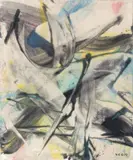 Karl Otto Götz, Ohne Titel, 1954, Mischtechnik auf Leinwand