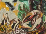 Ernst Wilhelm Nay, Mutter mit Kindern am Waldrand