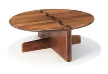 Circular Coffee Table by Gerald McCabe, c. 1970, Shedua, sold Dec 2012