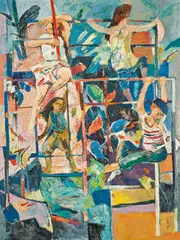 William Wolfson, The Playground, c. 1960s, Oil on canvas