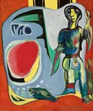 Yehoshua Kovarsky, Judean Warrior, 1962, Oil on canvas