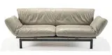 Thomas Althaus, Sofa, c. 1990, Enameled steel frame, leather