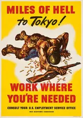 Amos Sewell, Miles of Hell to Tokyo!, 1945, Lithograph
