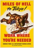 Amos Sewell, Miles of Hell to Tokyo!, 1945, Lithograph