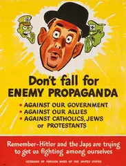 Jack Betts, Don't Fall for Enemy Propaganda, c. 1943, Color lithograph