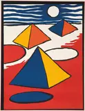 Pyramides Verts by Alexander Calder, 1975, Lithograph in colors on Arches, sold May 2012