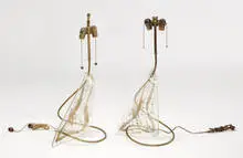 Pair of table lamps by Zahara Schatz, c. 1955, Lucite, sold May 2012
