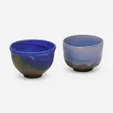Tea bowls, set of two by Toshiko Takaezu, glazed porcelain, sold Jul 2021