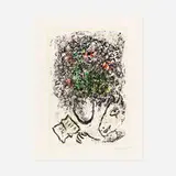 Fleurs d’Art by Marc Chagall, 1983, lithograph in colors on Arches, sold Jun 2021