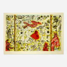 History of Flight by Roy De Forest, 1994, lithograph in colors, sold Jun 2021