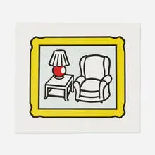 Red Lamp by Roy Lichtenstein, 1992, lithograph in colors on BFK Rives, sold Jun 2021