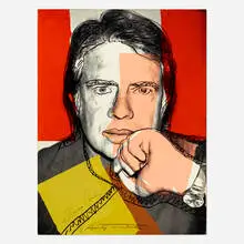 Jimmy Carter I by Andy Warhol, 1976, screenprint in colors on Strathmore Bristol, sold Jun 2021