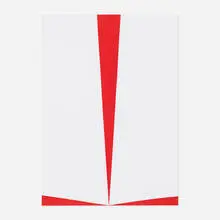 Untitled (Red and White) by Carmen Herrera, 2011, lithograph in colors on wove paper, sold Jun 2021