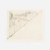 Wayne Thiebaud, Diagonal Ridge (from Recent Etchings I), 1979, etching and drypoint on wove paper