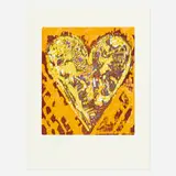 Heart for Film Forum by Jim Dine, 1993, woodcut in colors, sold Jun 2021