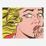 Roy Lichtenstein, Crying Girl (Castelli mailer), 1963, offset lithograph in colors (mailer)